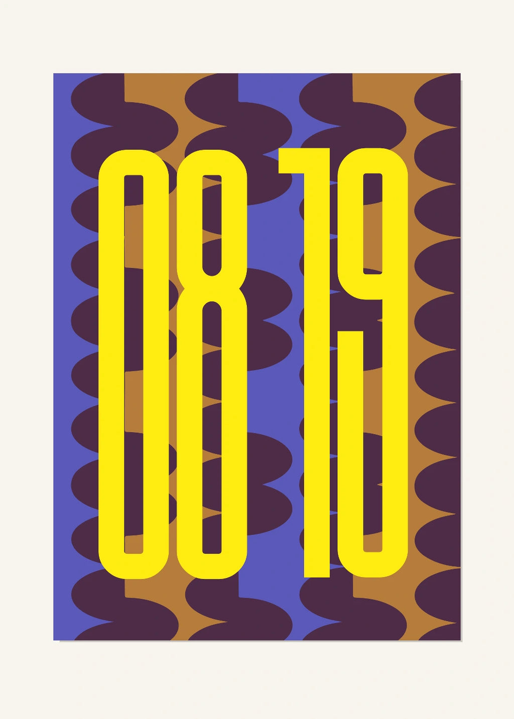 August 19 DAYMARK Poster — Yellow Columns — clean