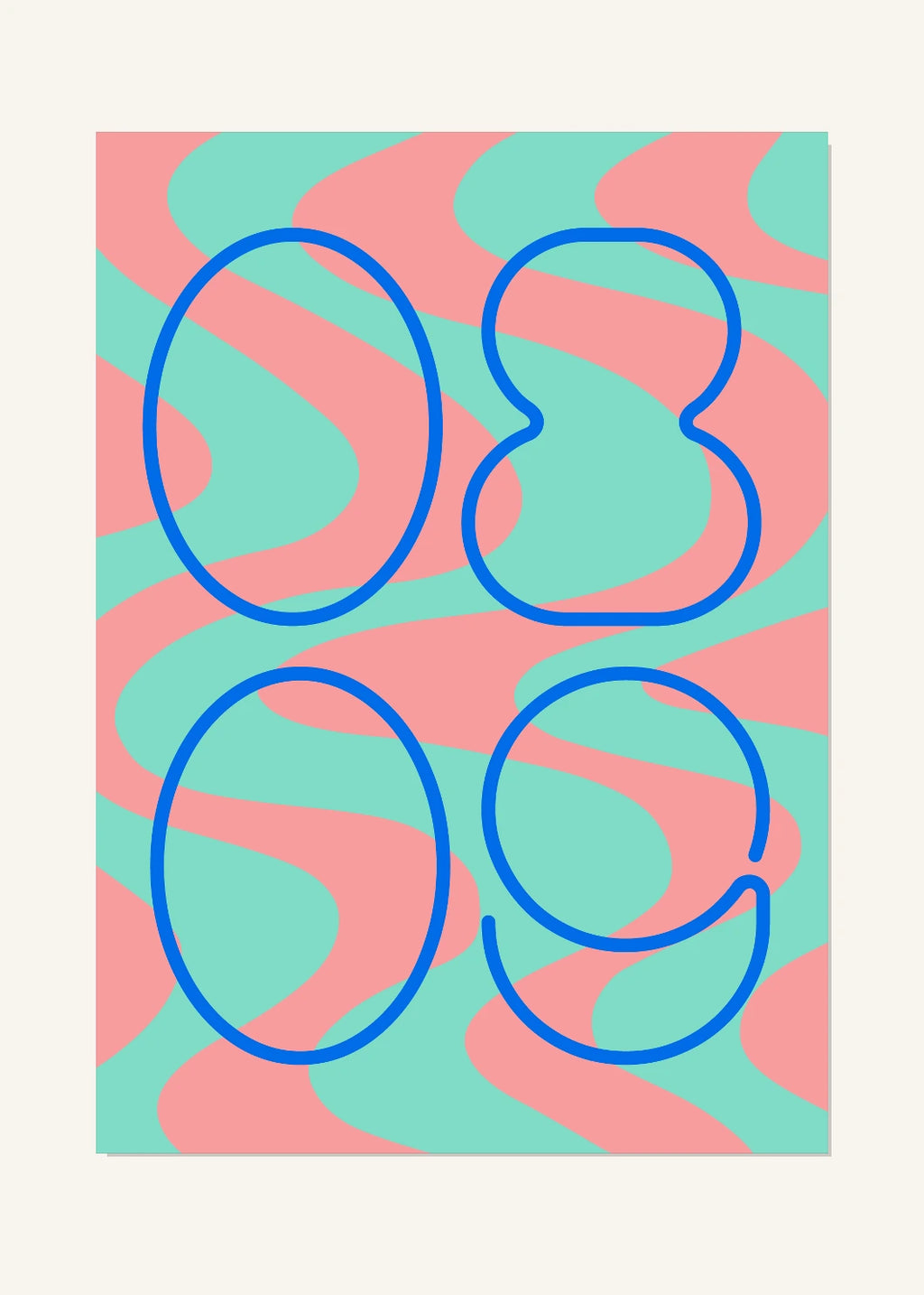 August 9 DAYMARK Poster — Blue Loops — clean