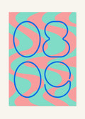 August 9 DAYMARK Poster — Blue Loops — clean