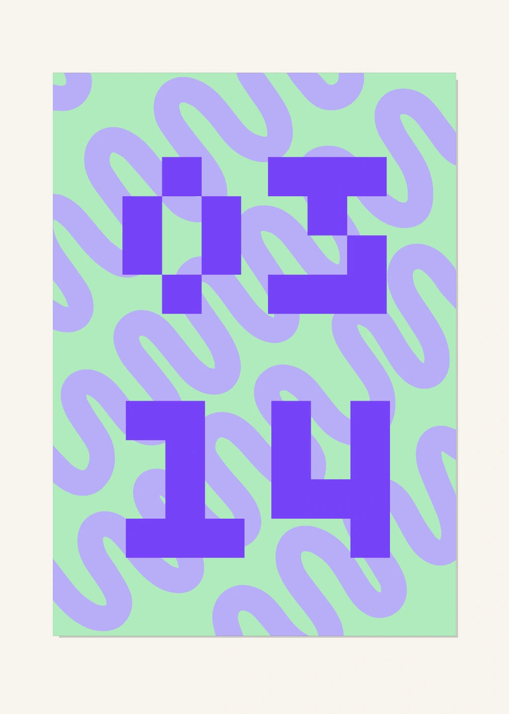 March 14 DAYMARK Poster — Violet Modules — clean