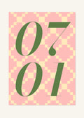 July 1 DAYMARK Poster — Rose Facet — clean