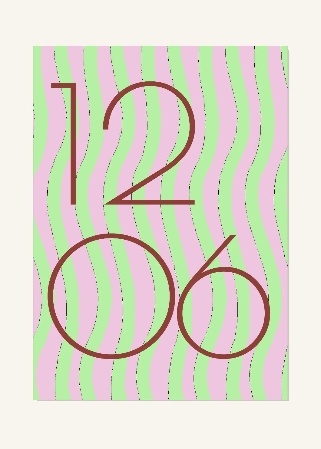 December 6 DAYMARK Poster — Rose Waves — clean