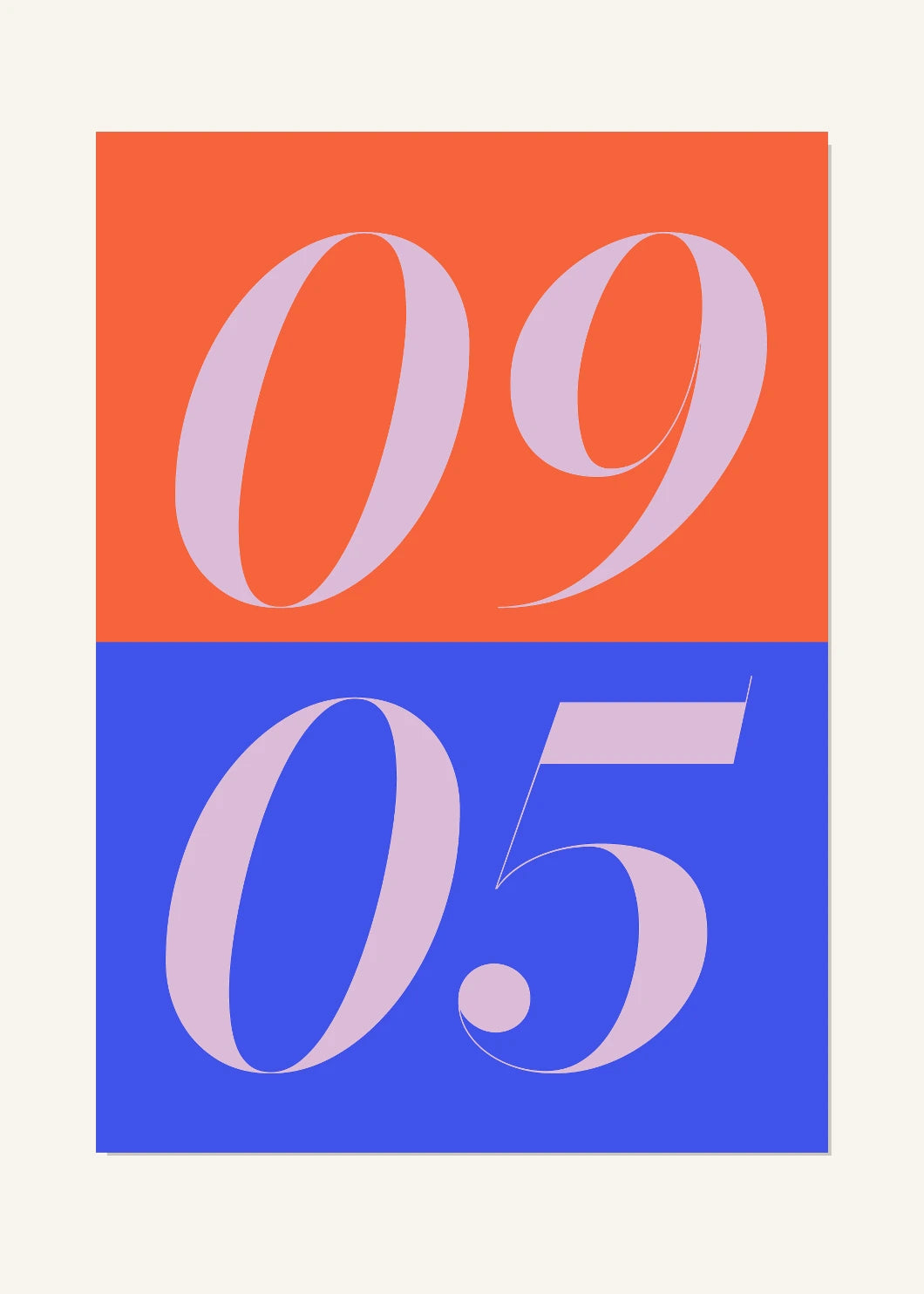 September 5 DAYMARK Poster — Split Lilac — clean