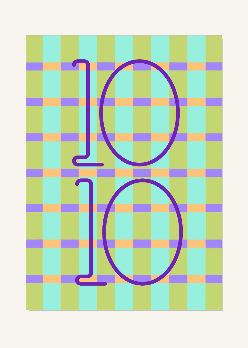 October 10 DAYMARK Poster — Purple Check — clean