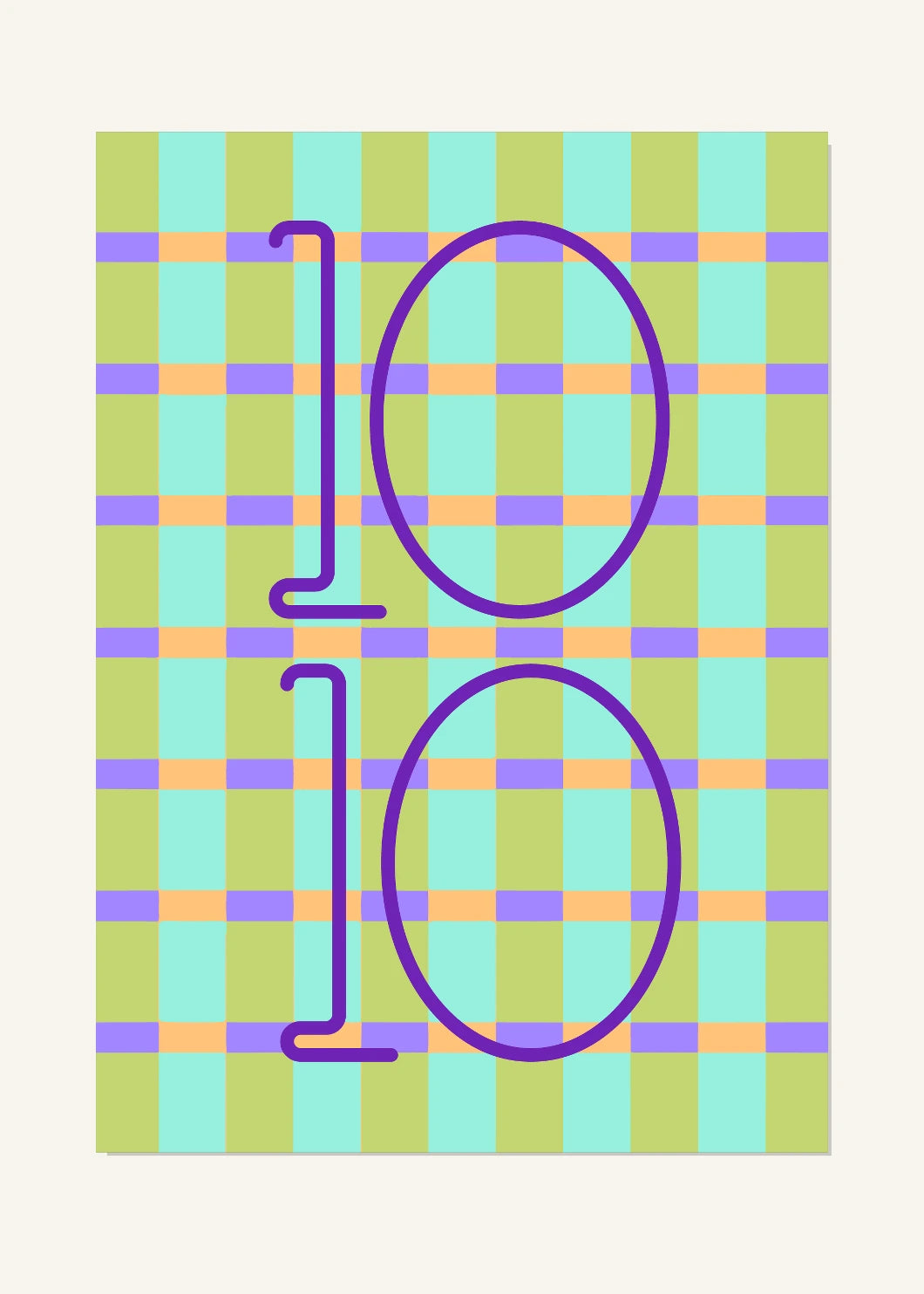 October 10 DAYMARK Poster — Purple Check — clean