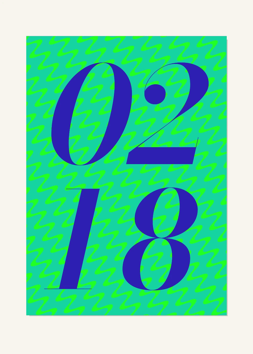 February 18 DAYMARK Poster — Blue Sparks — clean