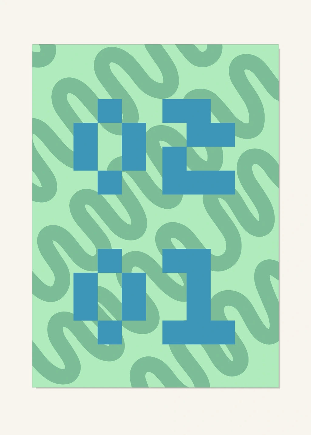 February 1 DAYMARK Poster — Mint Modules — clean
