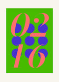 February 16 DAYMARK Poster — Lime Orbit — clean