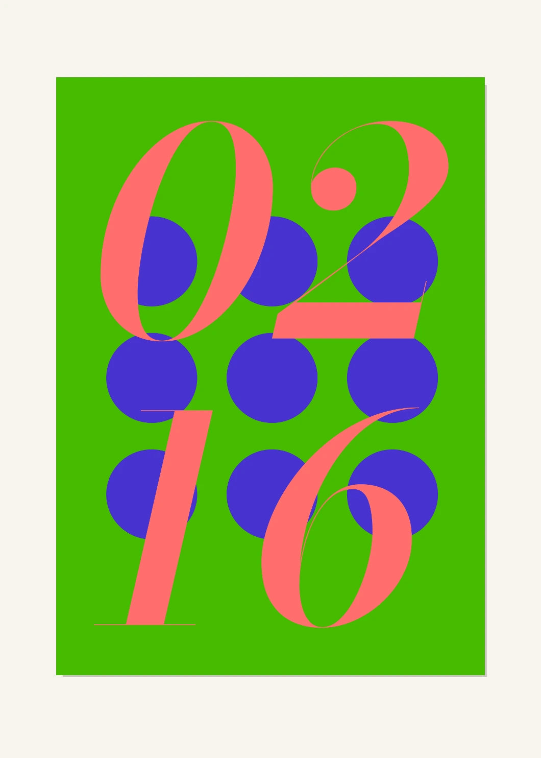 February 16 DAYMARK Poster — Lime Orbit — clean