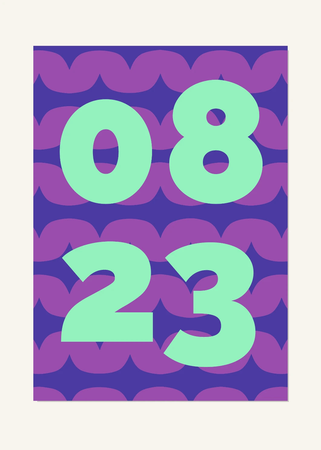 August 23 DAYMARK Poster — Mint Waves — clean