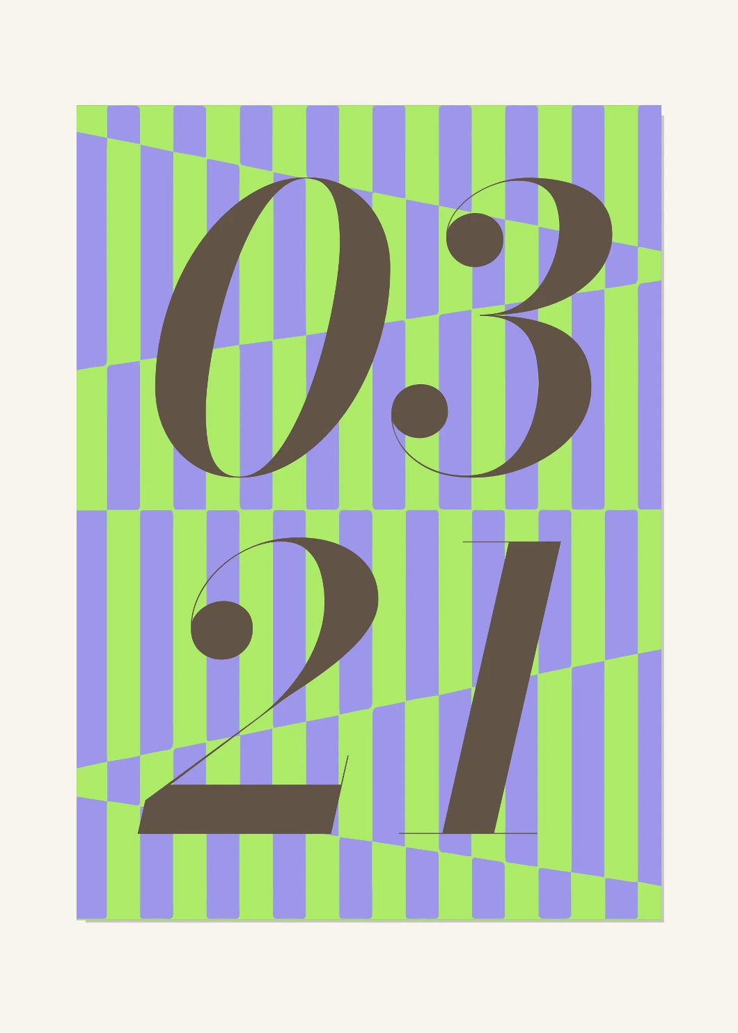 March 21 DAYMARK Poster — Olive Check — clean