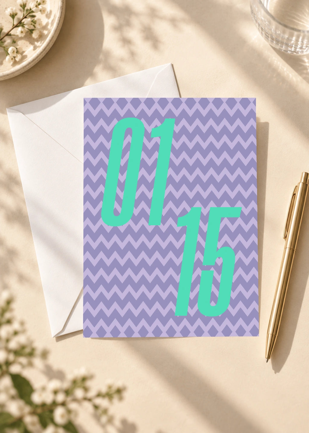 January 15 DAYMARK card — Zigzag Mint — scene 4