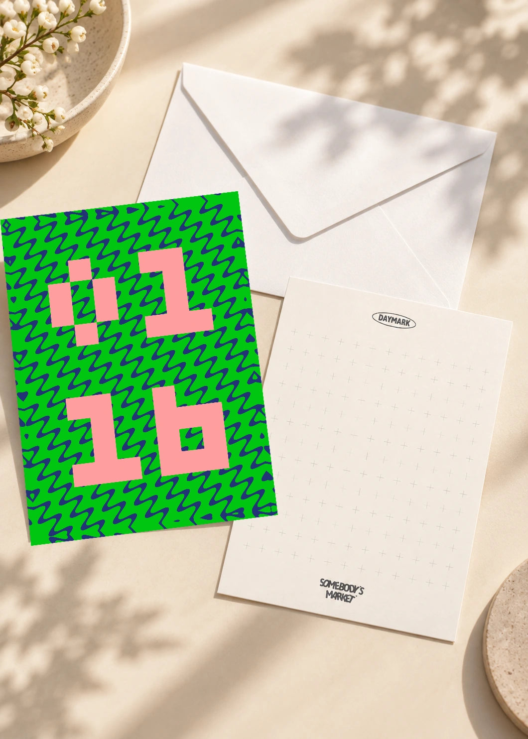 January 16 DAYMARK card — Electric Blocks — scene 2