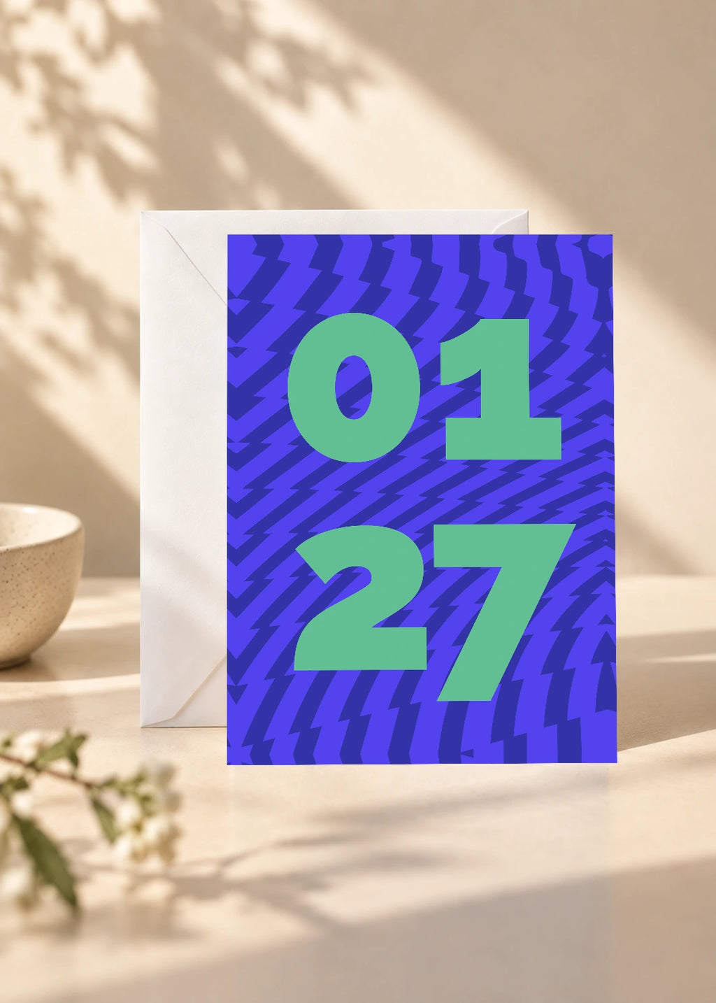 January 27 DAYMARK card — Blue Motion — scene 1
