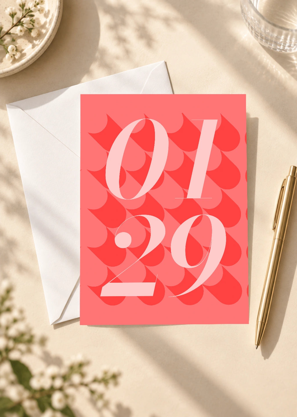 January 29 DAYMARK card — Coral Petals — scene 4