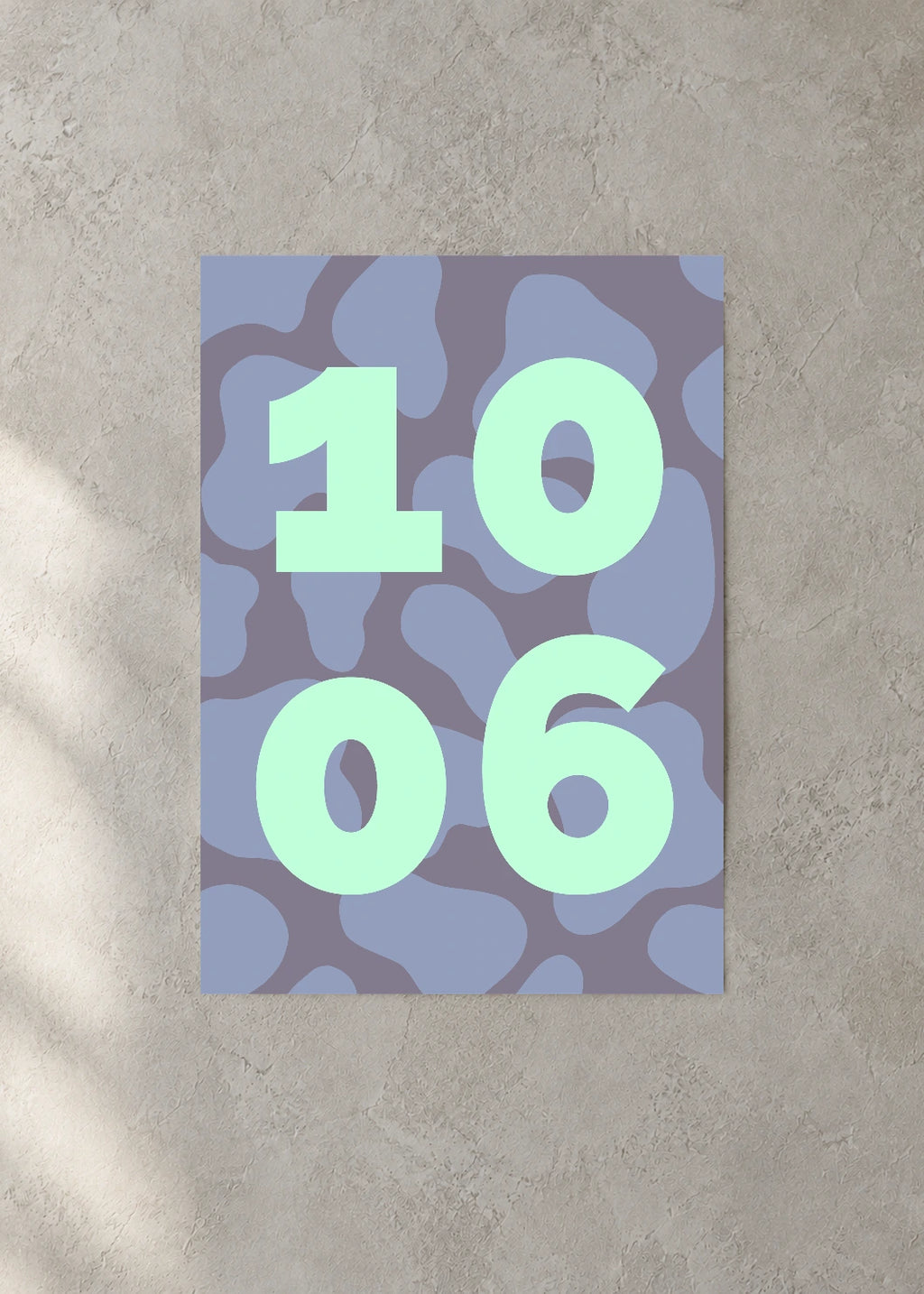 October 6 DAYMARK Poster — Mint Shapes — concrete wall