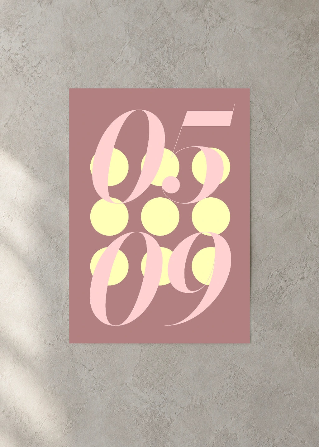 May 9 DAYMARK Poster — Blush Orbit — concrete wall