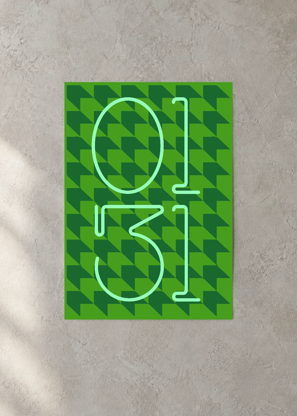 January 31 DAYMARK Poster — Forest Grid — concrete wall