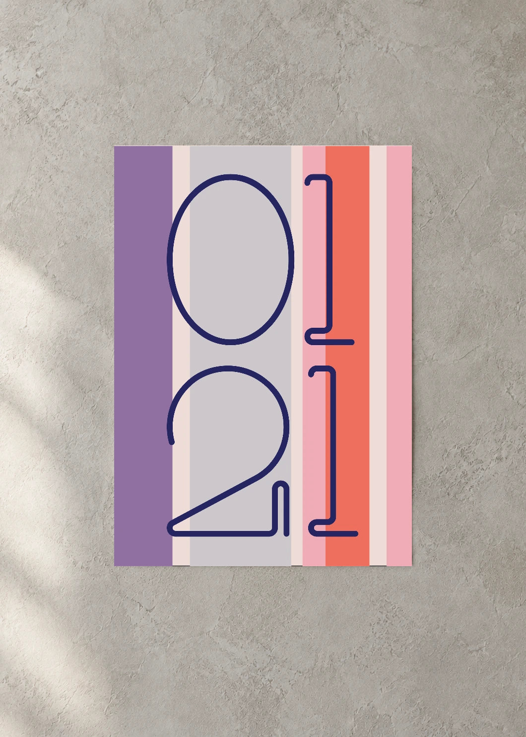 January 21 DAYMARK Poster — Coral Columns — concrete wall