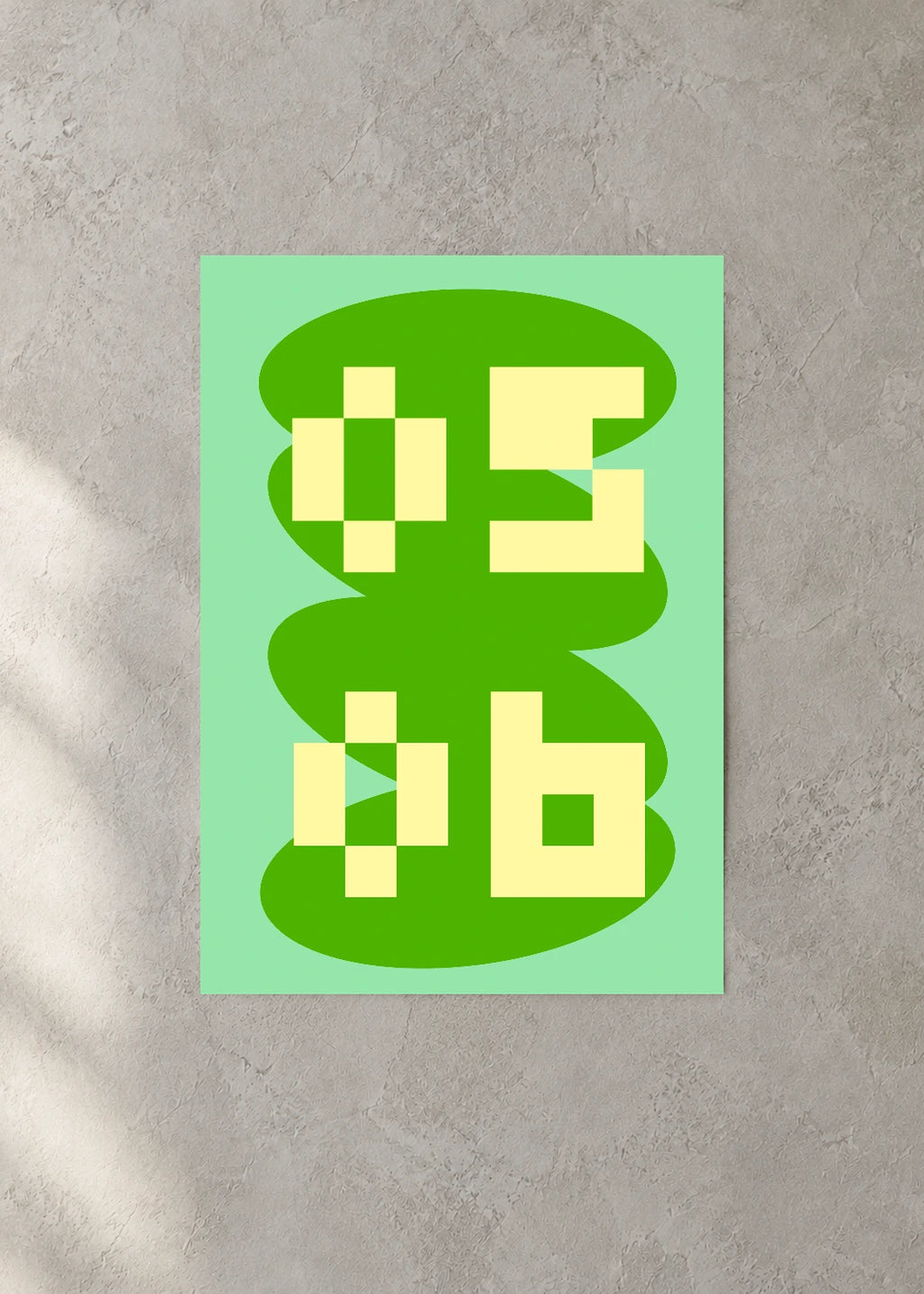 May 6 DAYMARK Poster — Green Capsule — concrete wall