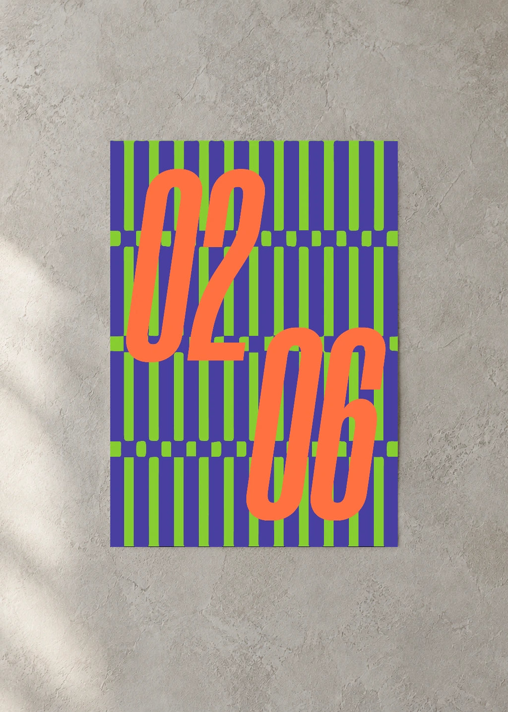 February 6 DAYMARK Poster — Orange Rail — concrete wall