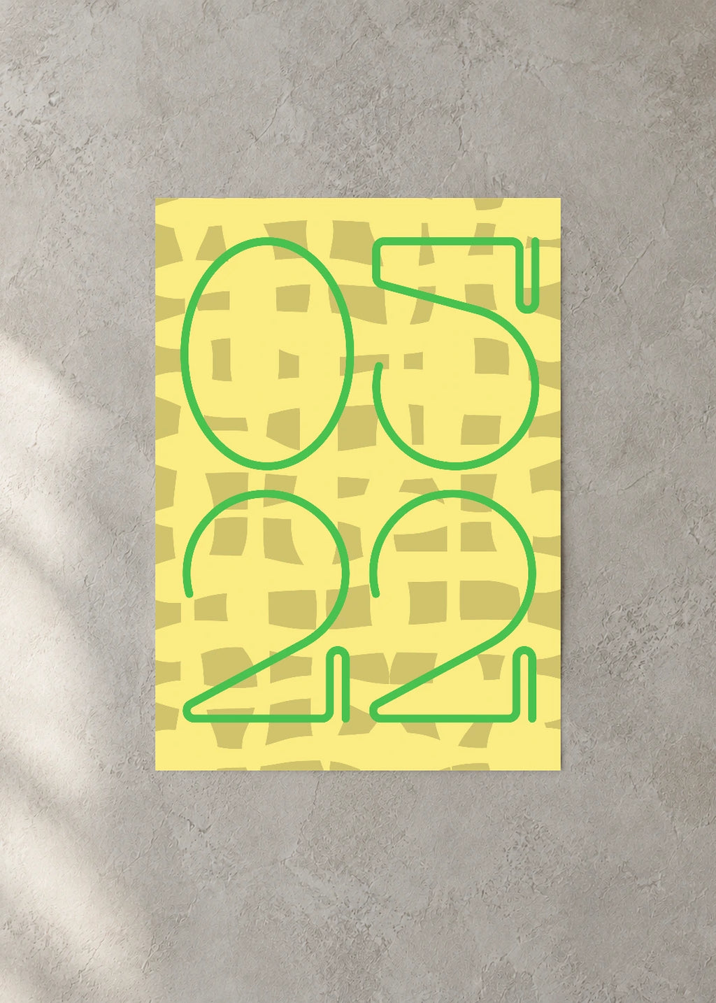 May 22 DAYMARK Poster — Lime Matrix — concrete wall