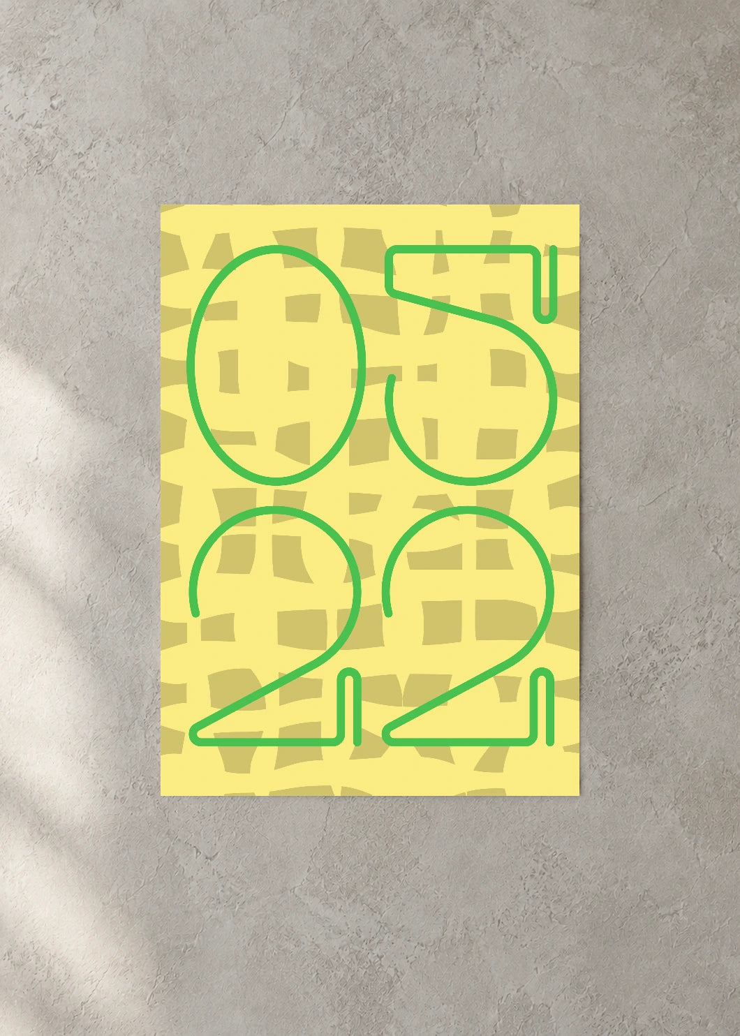 May 22 DAYMARK Poster — Lime Matrix — concrete wall