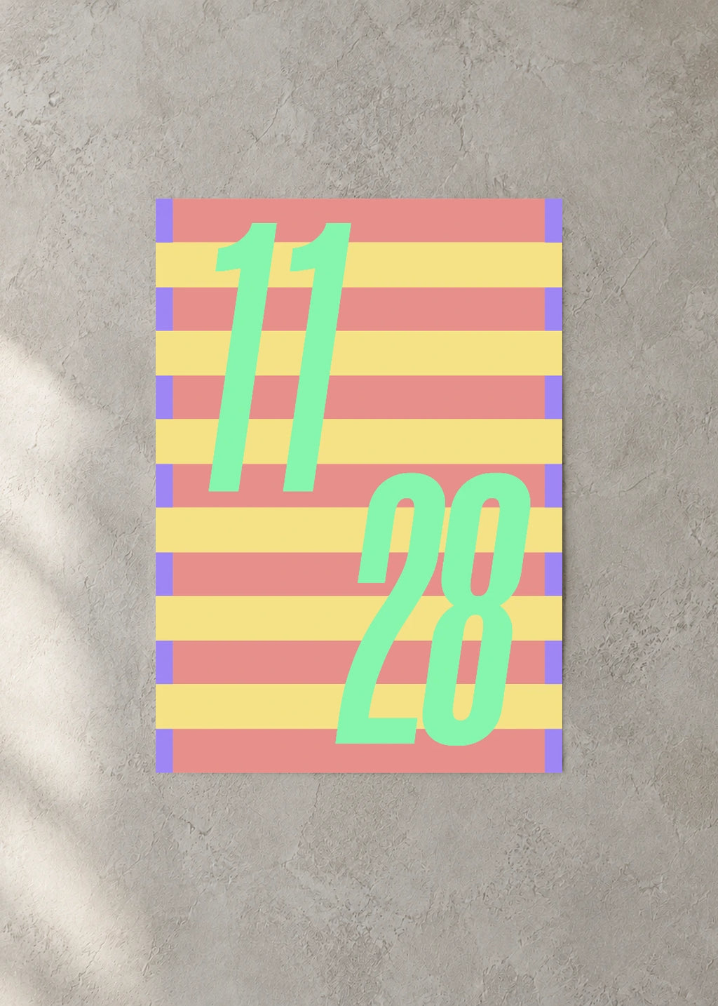 November 28 DAYMARK Poster — Mint Bands — concrete wall