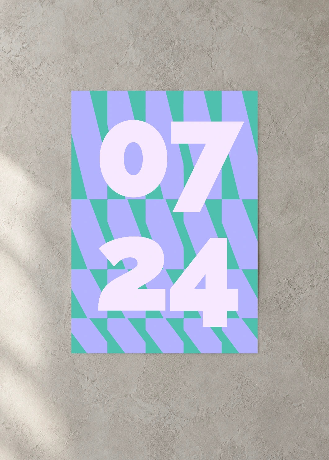 July 24 DAYMARK Poster — Soft Fan — concrete wall