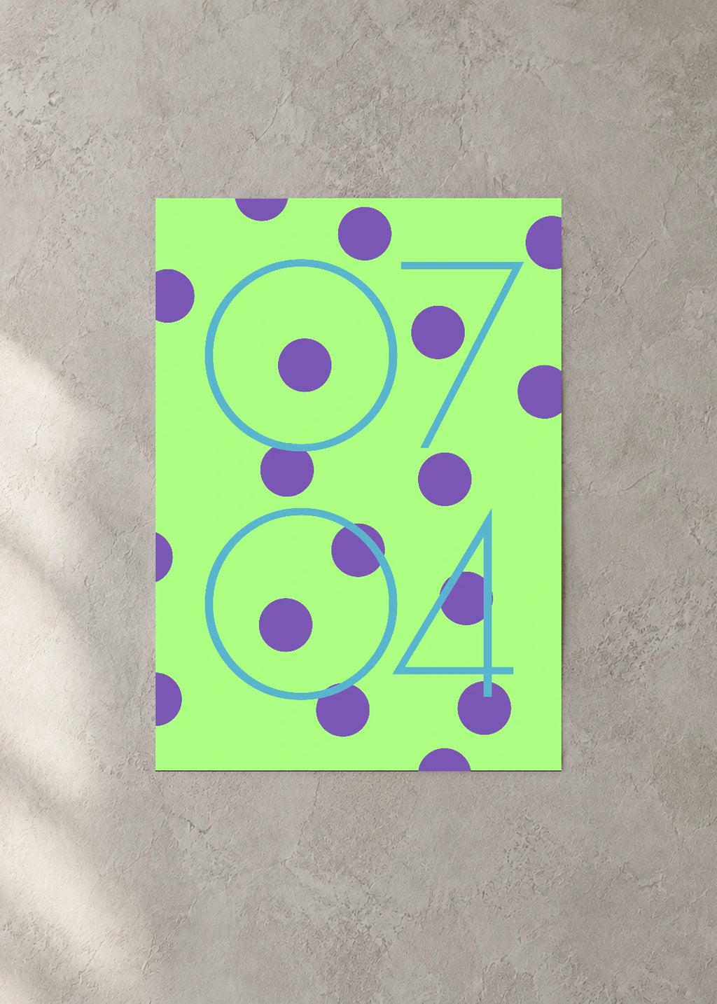 July 4 DAYMARK Poster — Blue Orbit — concrete wall