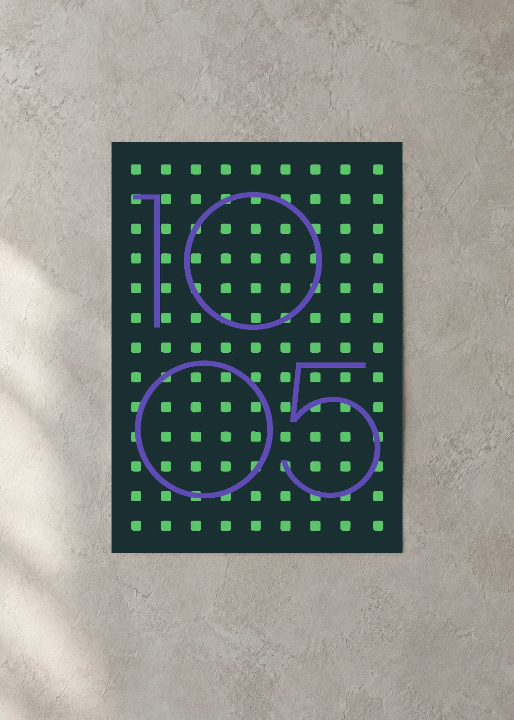 October 5 DAYMARK Poster — Green Register — concrete wall
