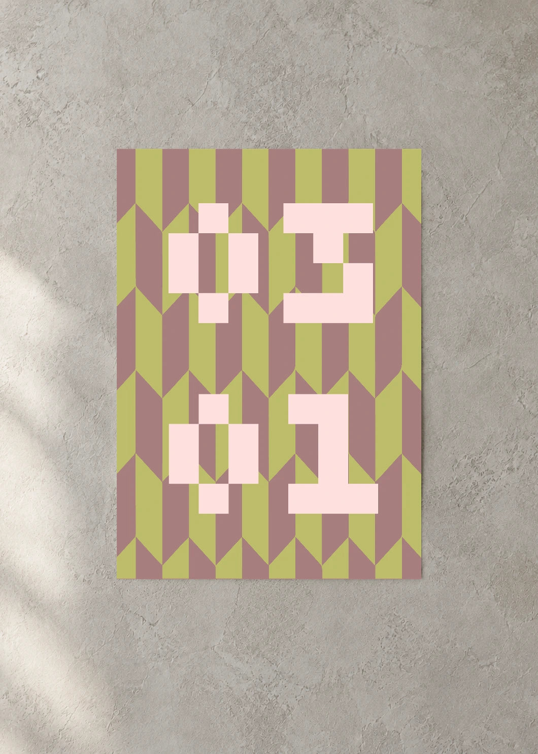 March 1 DAYMARK Poster — Dusty Pixels — concrete wall