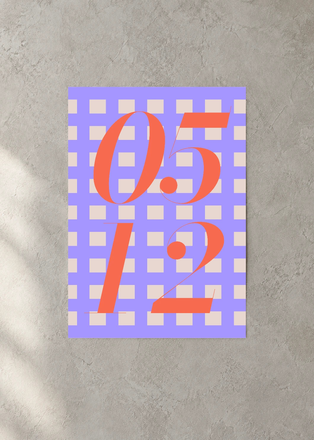 May 12 DAYMARK Poster — Tangerine Check — concrete wall