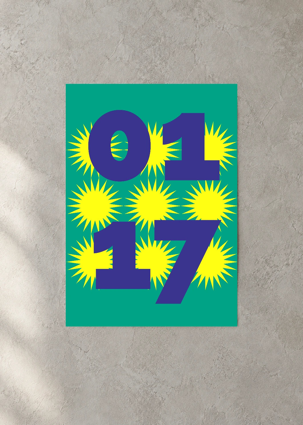 January 17 DAYMARK Poster — Solar Type — concrete wall