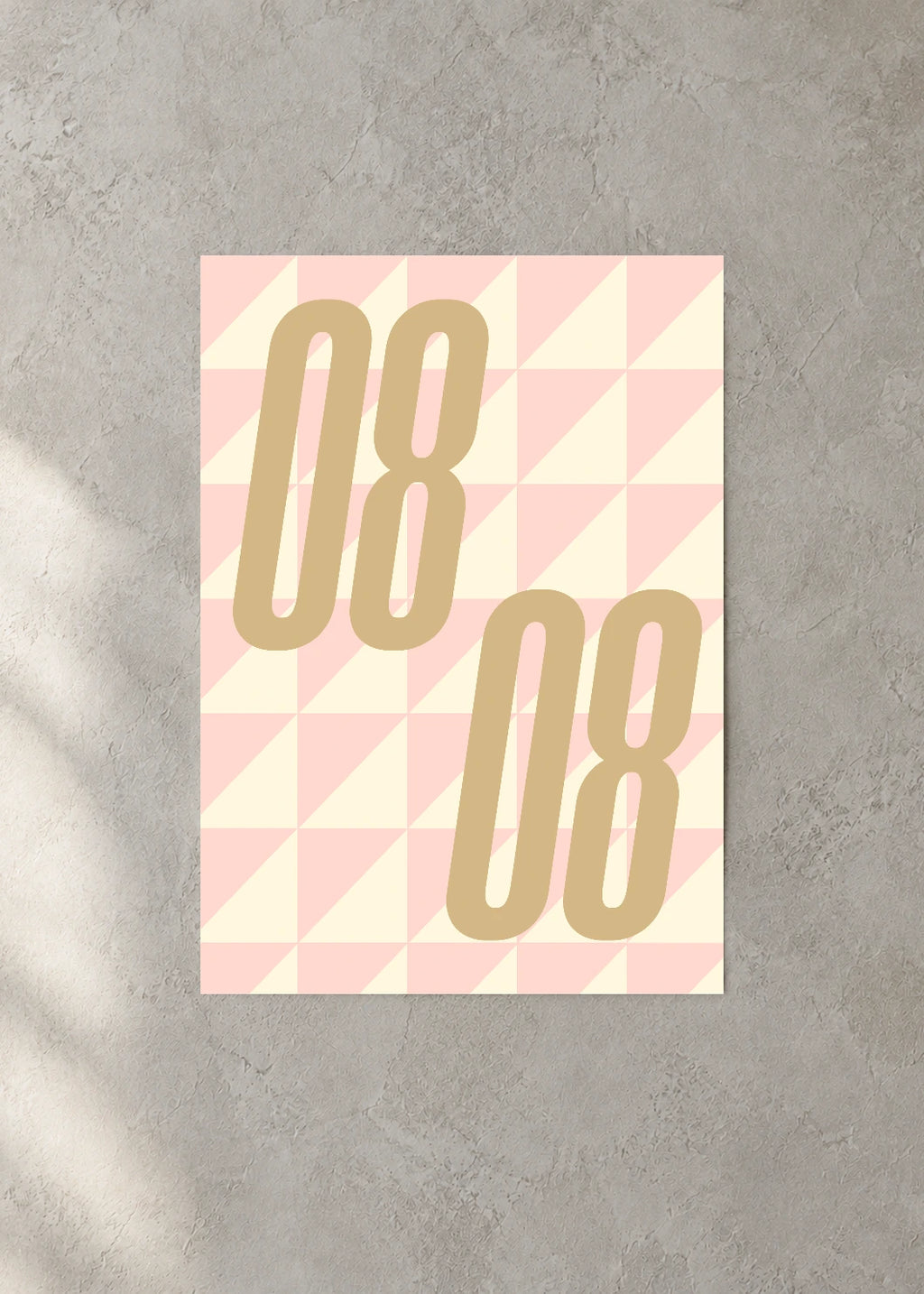 August 8 DAYMARK Poster — Sand Facets — concrete wall