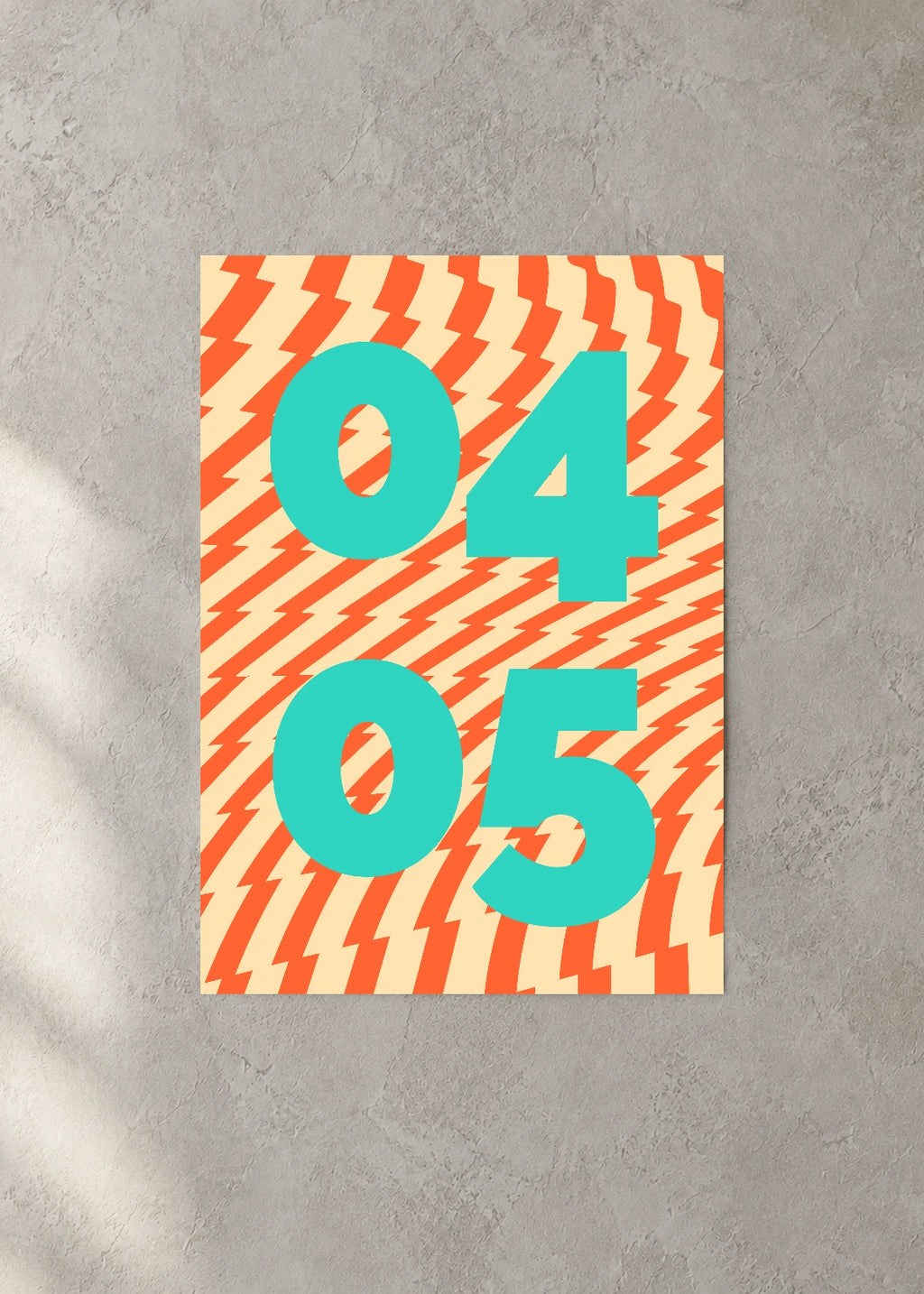 April 5 DAYMARK Poster — Aqua Rush — concrete wall