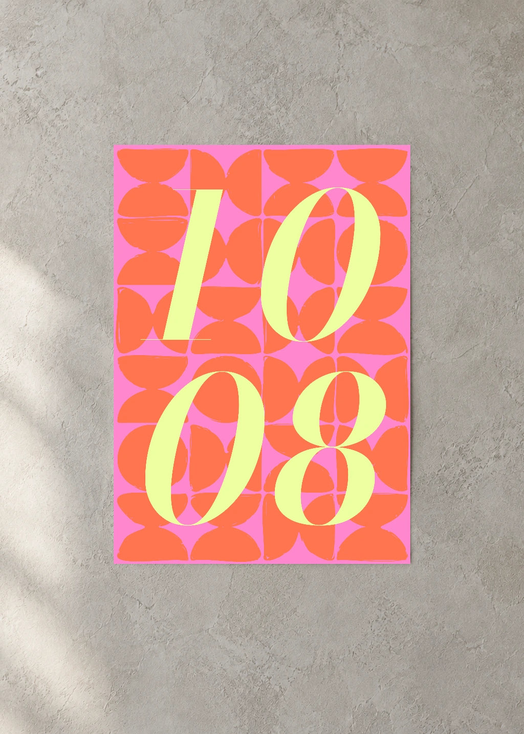 October 8 DAYMARK Poster — Lemon Tiles — concrete wall