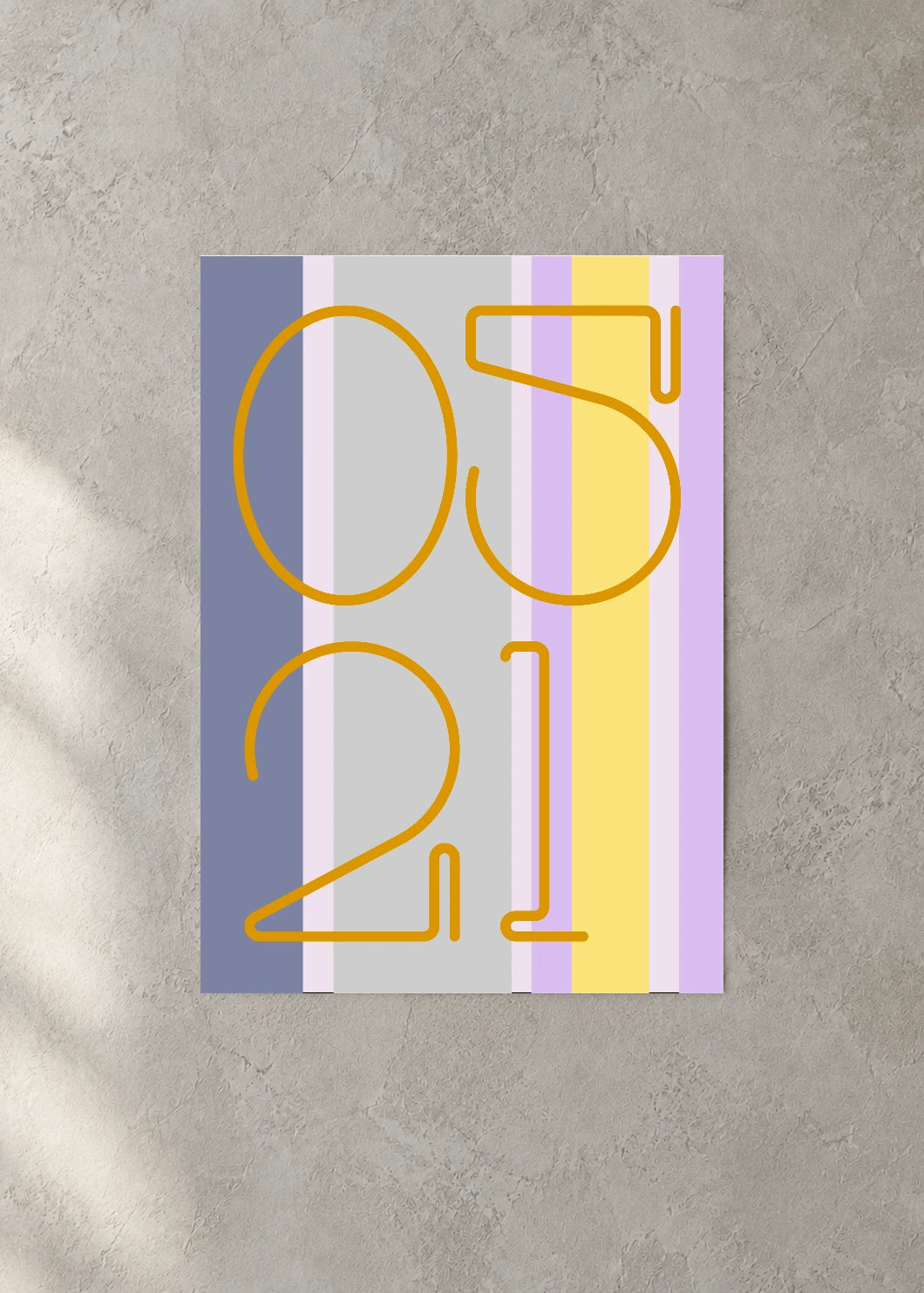 May 21 DAYMARK Poster — Amber Columns — concrete wall