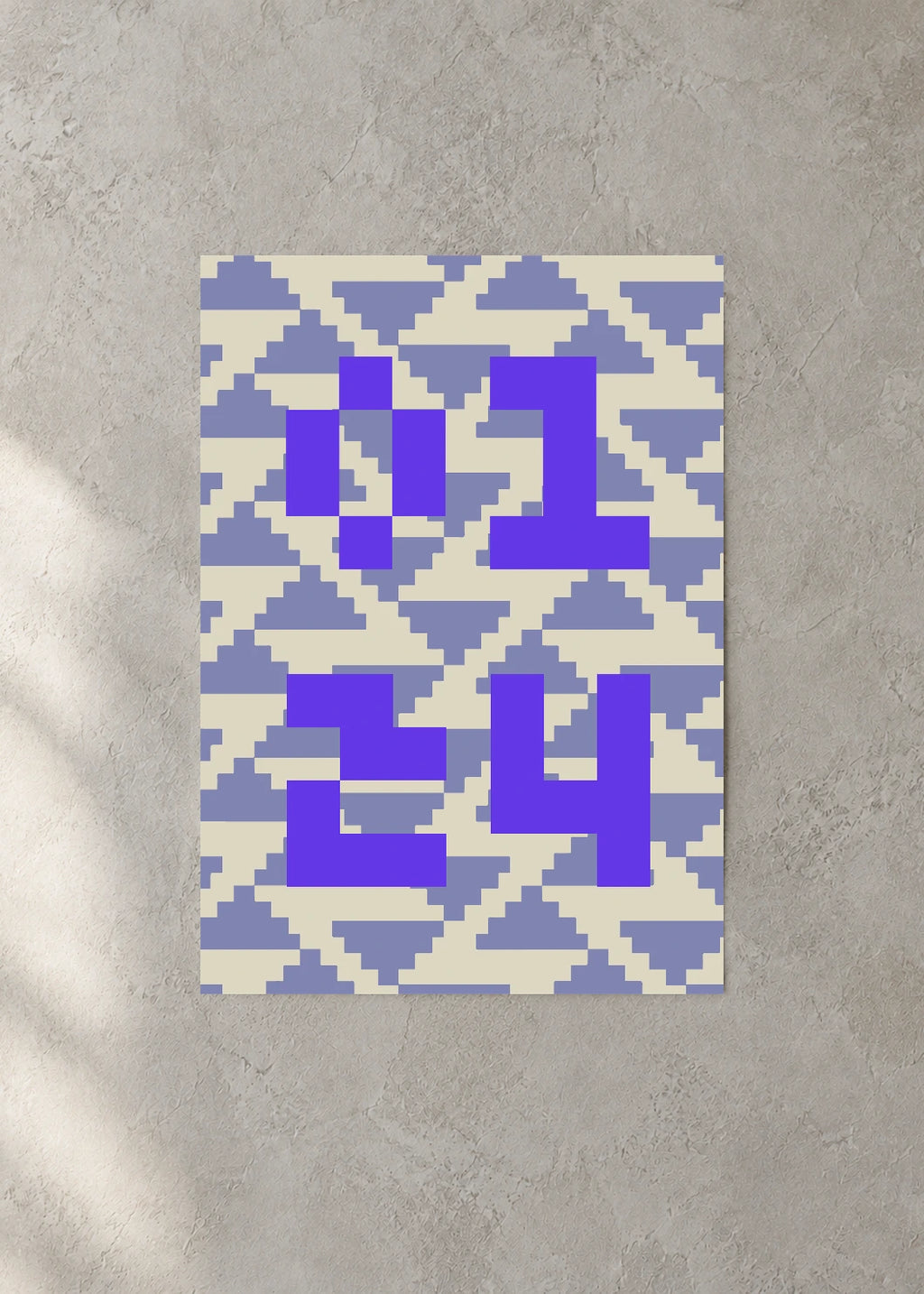 January 24 DAYMARK Poster — Violet Weave — concrete wall
