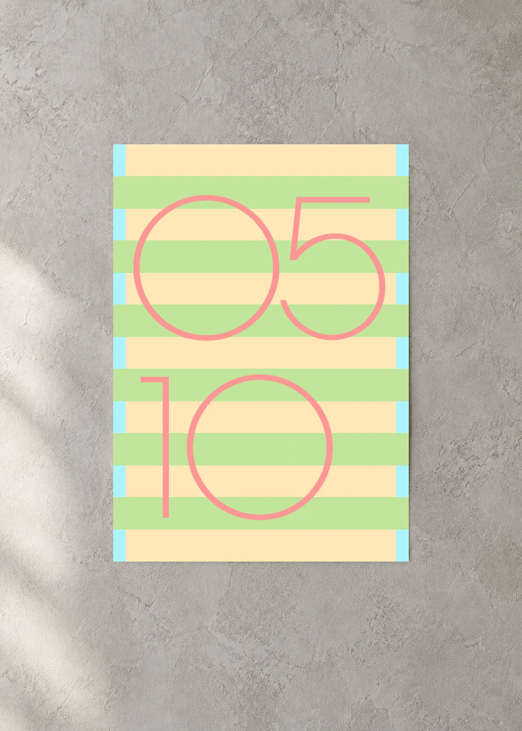 May 10 DAYMARK Poster — Peach Bands — concrete wall