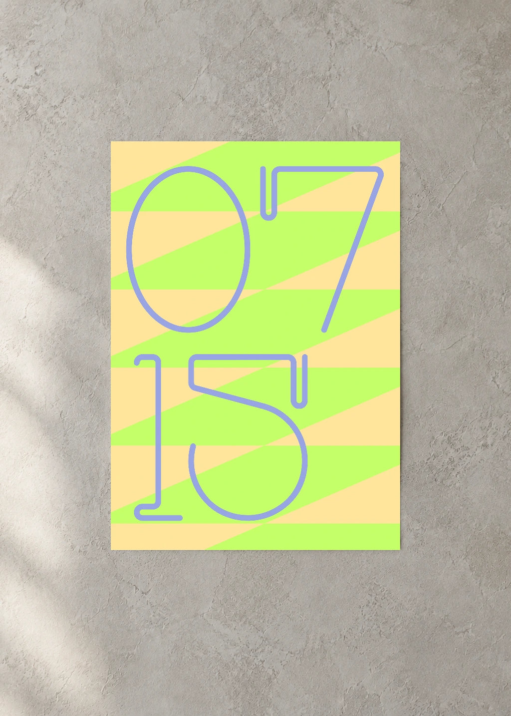 July 15 DAYMARK Poster — Blue Angle — concrete wall