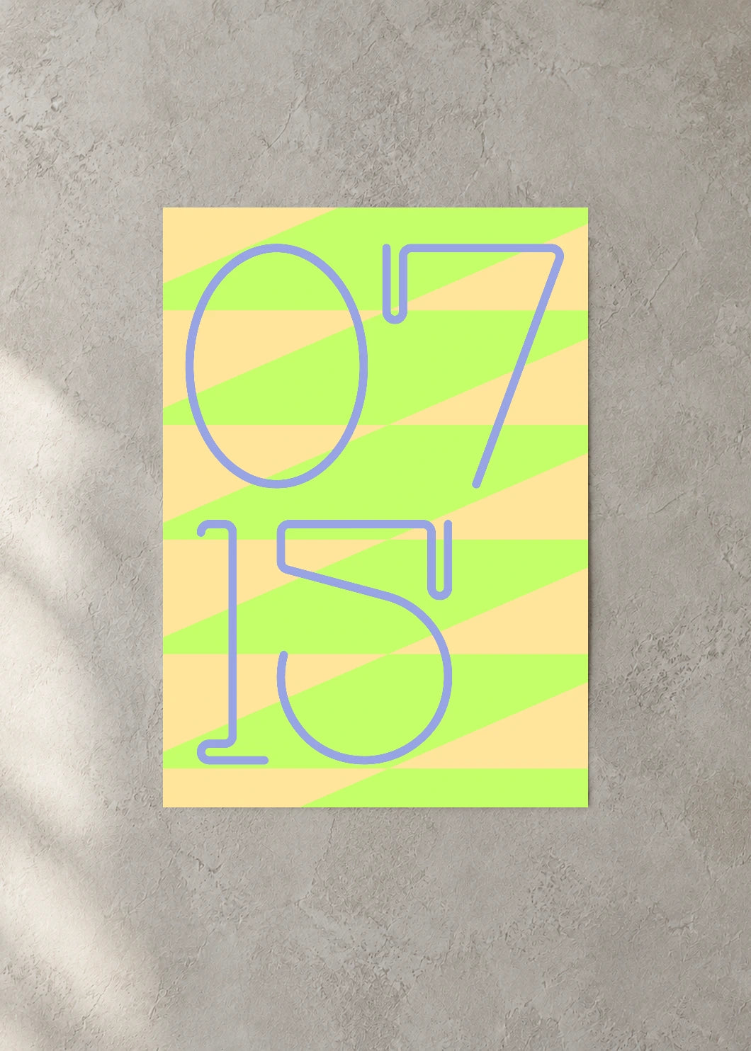 July 15 DAYMARK Poster — Blue Angle — concrete wall