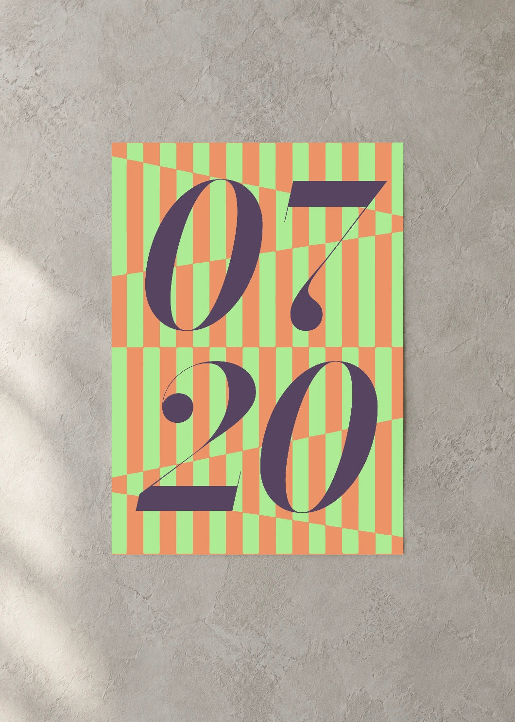 July 20 DAYMARK Poster — Olive Ledger — concrete wall