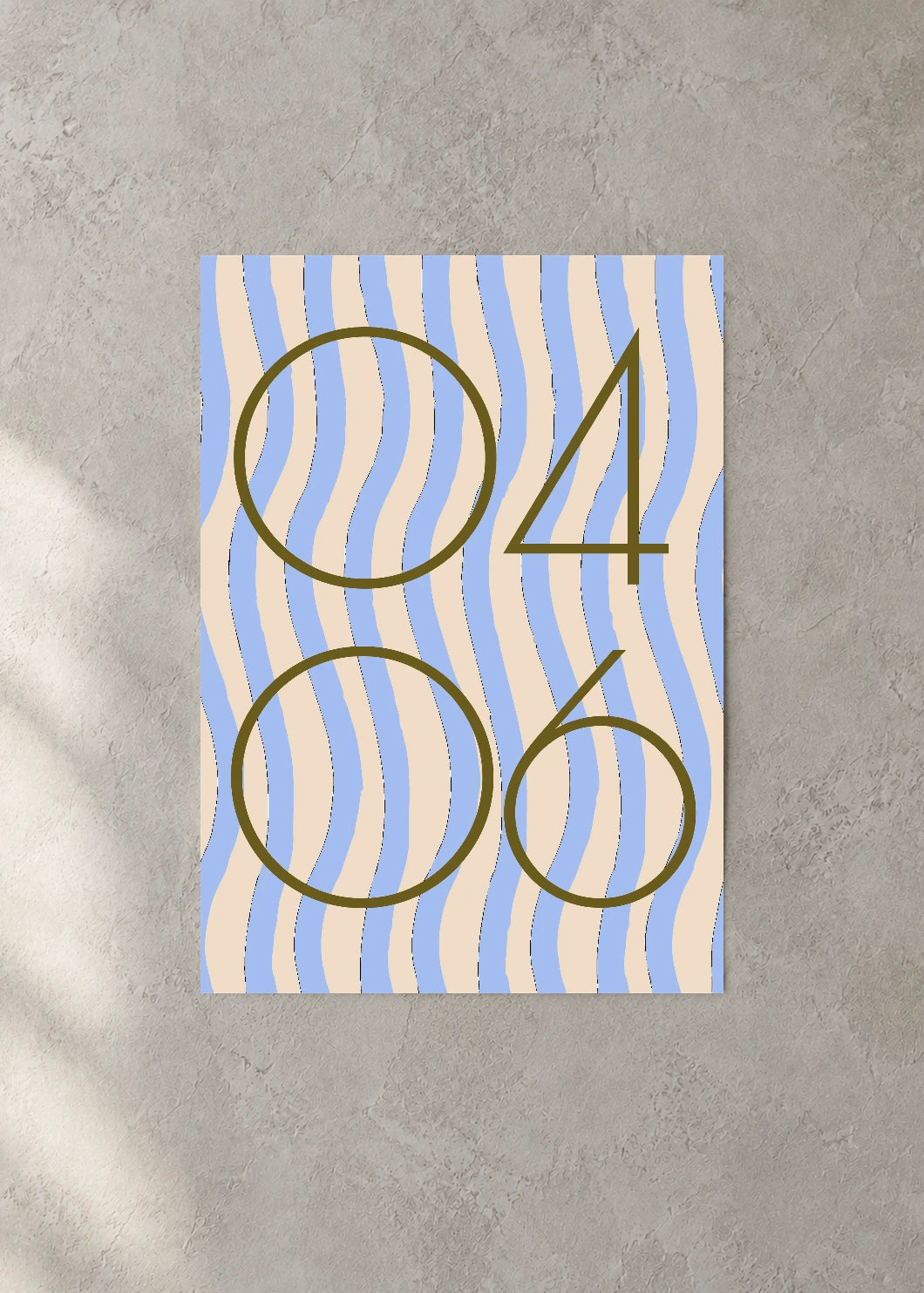 April 6 DAYMARK Poster — Sand Waves — concrete wall