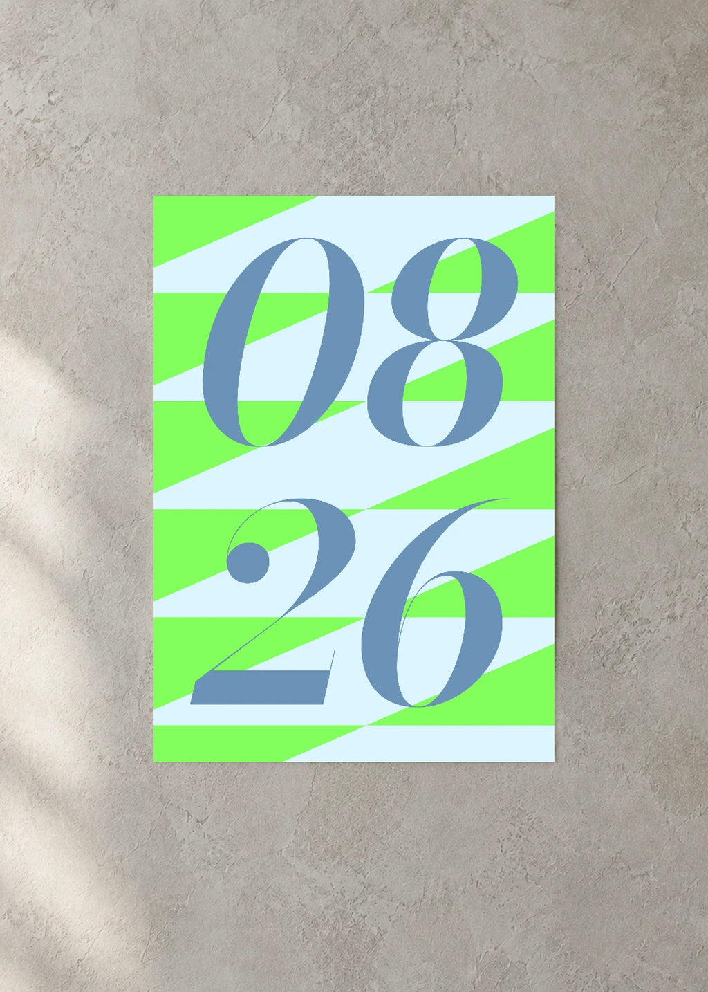 August 26 DAYMARK Poster — Sky Slant — concrete wall