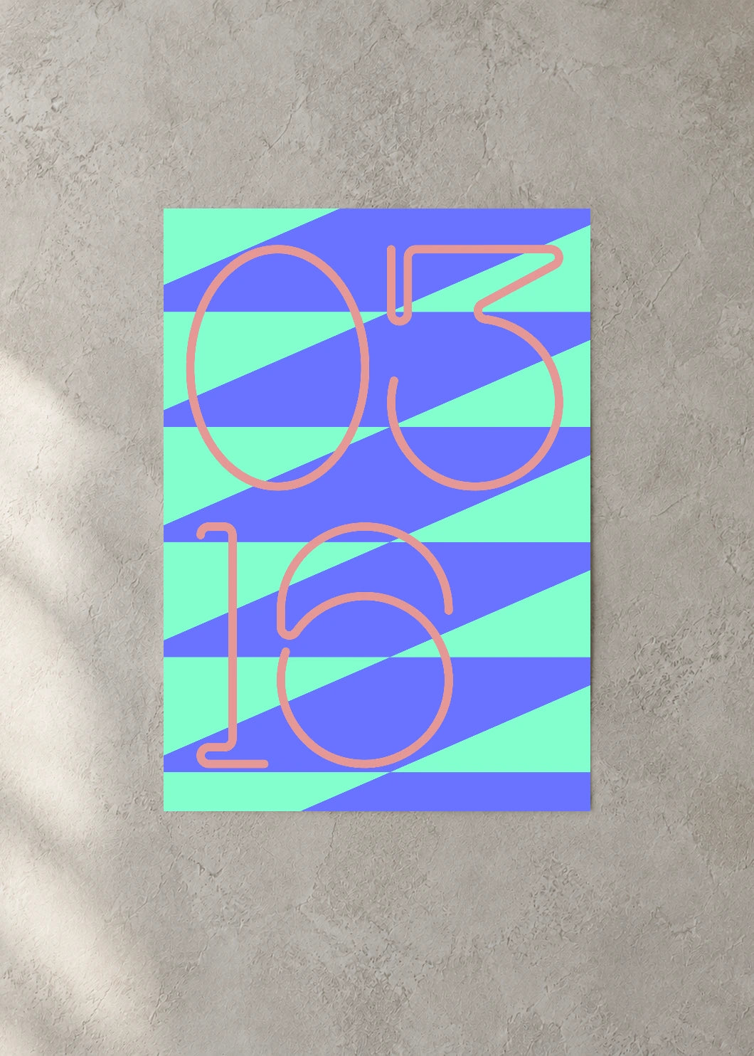 March 16 DAYMARK Poster — Blue Passage — concrete wall