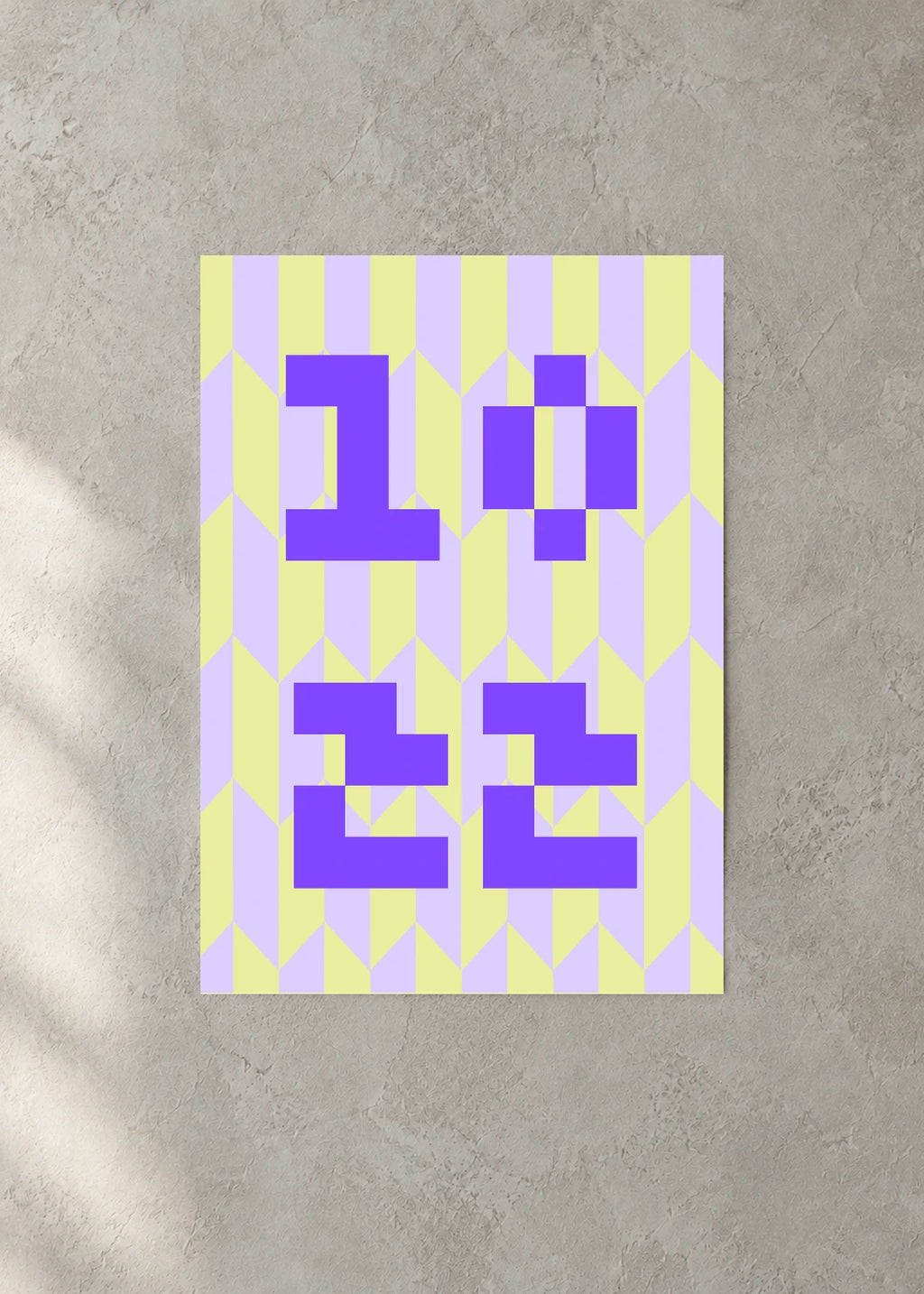 October 22 DAYMARK Poster — Purple Pixels — concrete wall