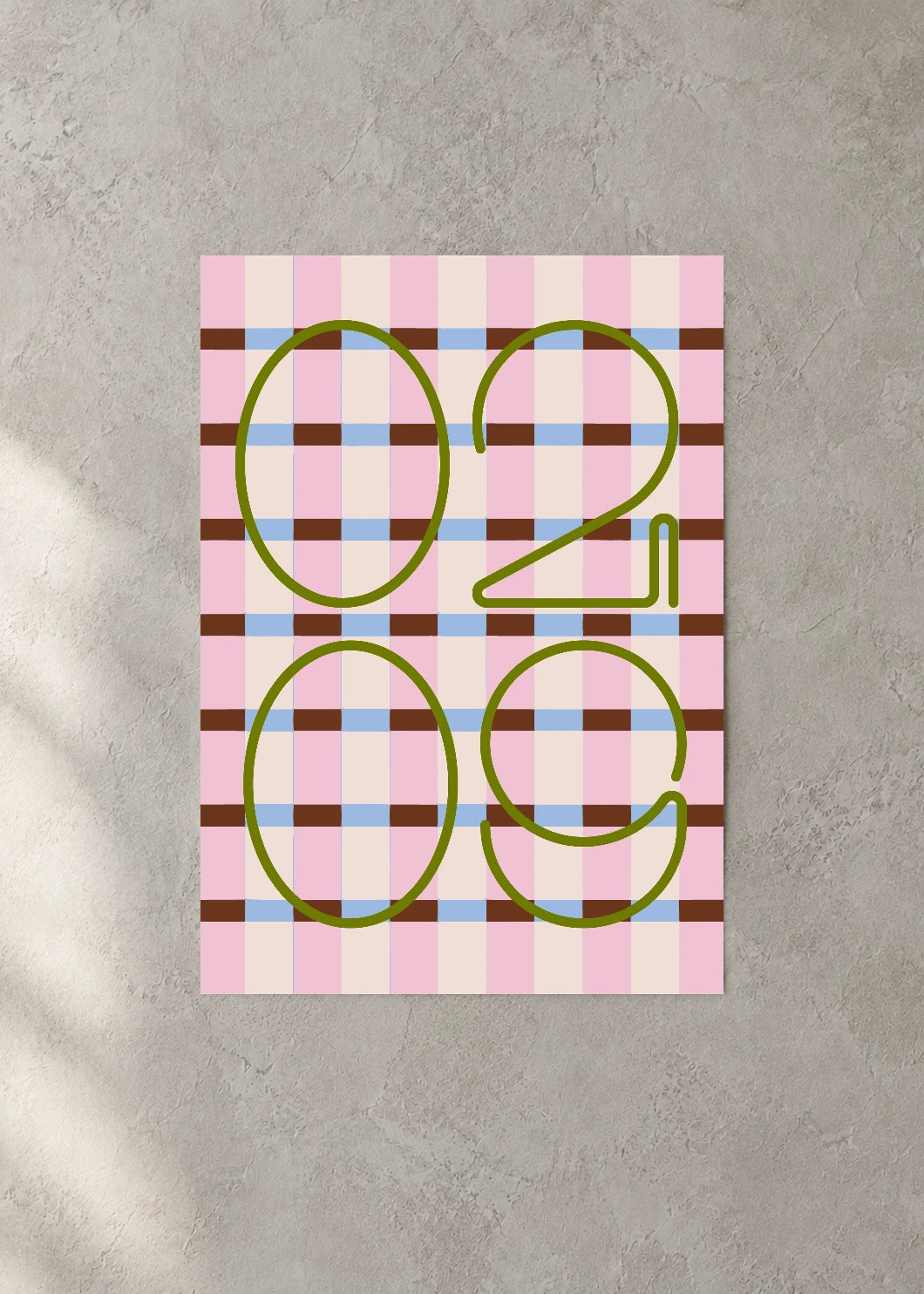 February 9 DAYMARK Poster — Rose Lattice — concrete wall