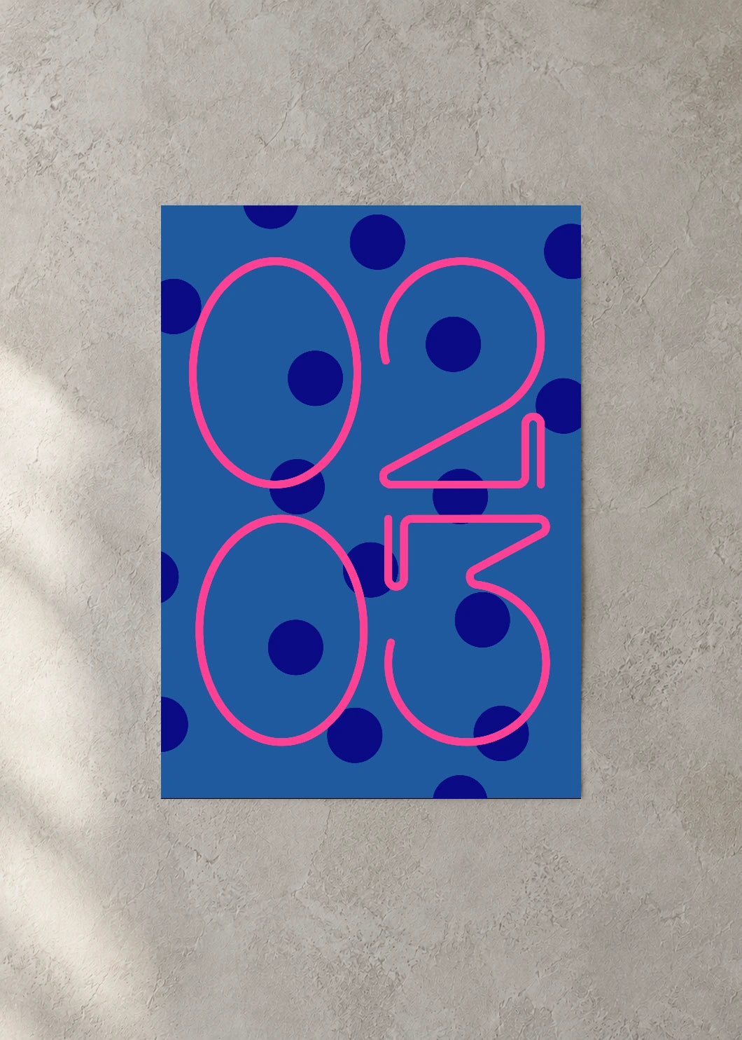 February 3 DAYMARK Poster — Pink Orbit — concrete wall