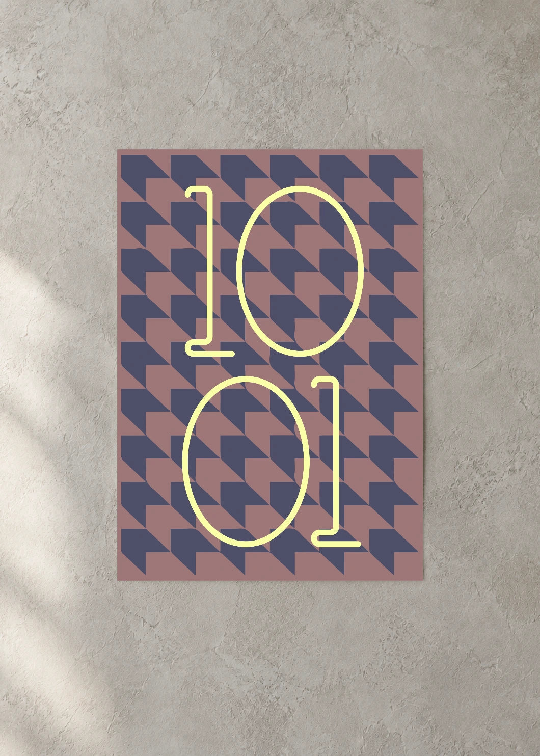 October 1 DAYMARK Poster — Cream Echo — concrete wall